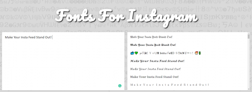 Fonts For Instagram
