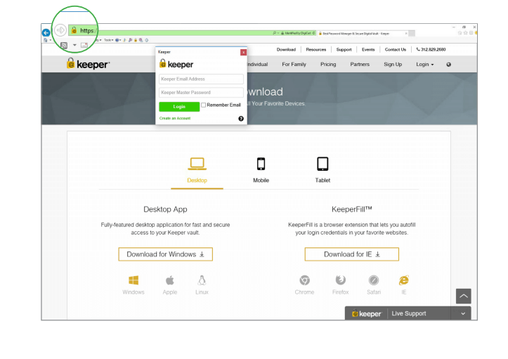 Keeper Security Password to save password on windows