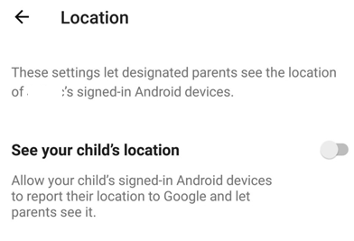 Manage Child’s Device Location