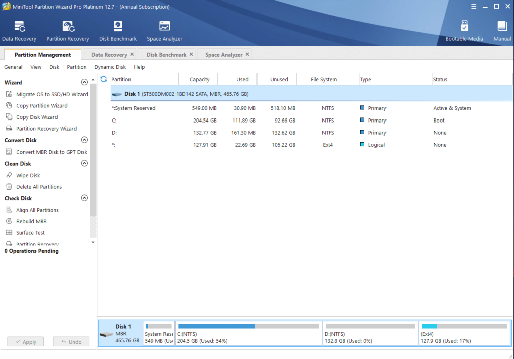 Minitool User Interface