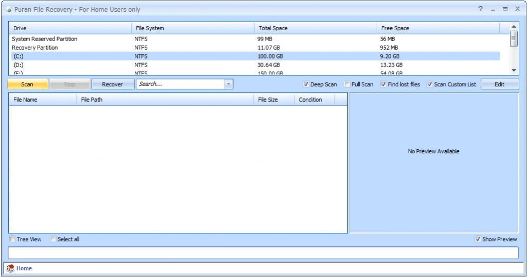 Puran File Recovery to retrieve delted files from usb