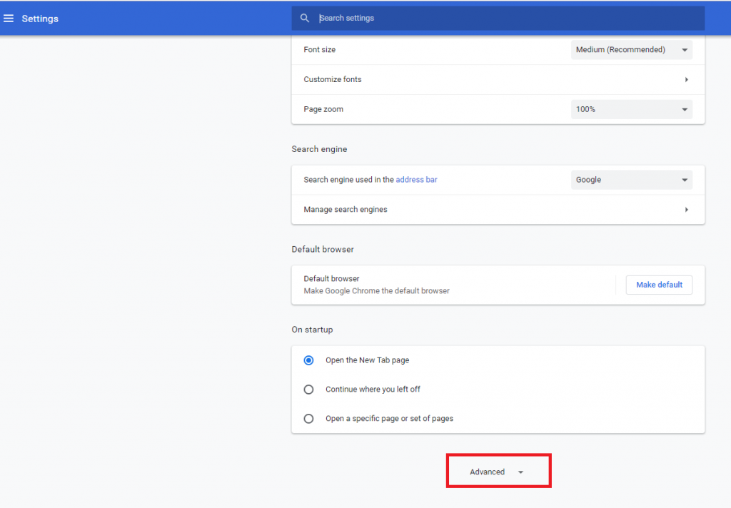 Settings Tab step-2
