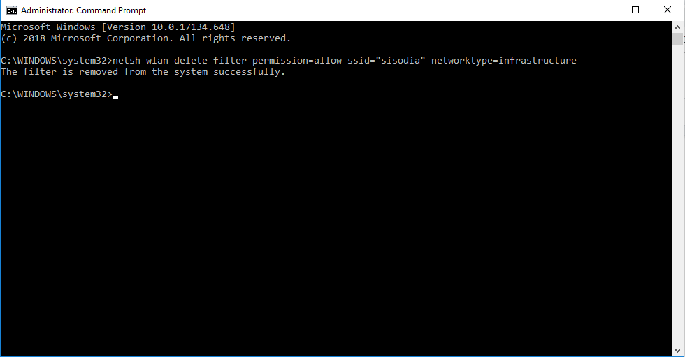 Wireless Network To Whitelist