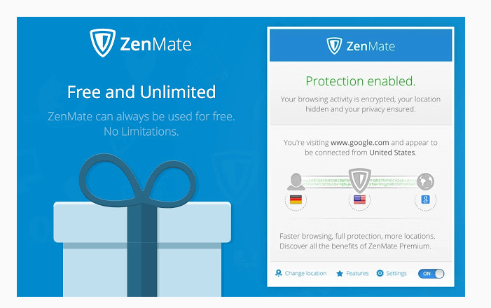 ZenmateVPN extension for chrome