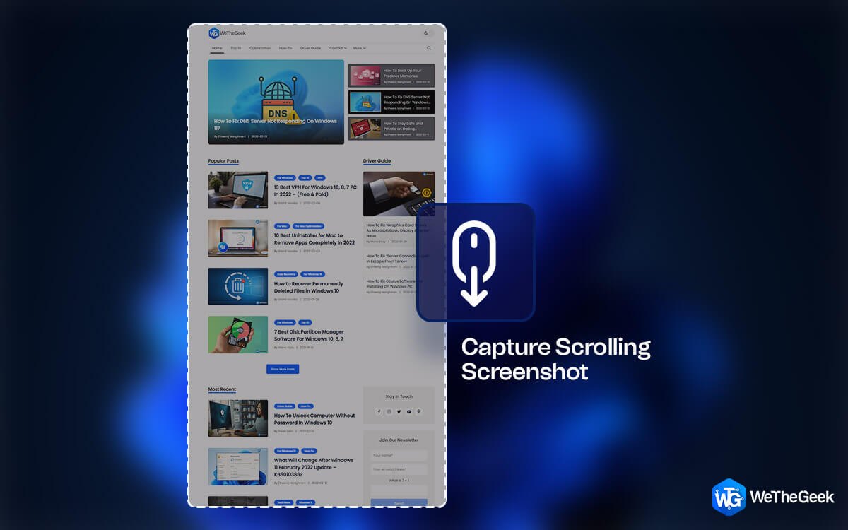 how to take a screenshot on mac scroll down