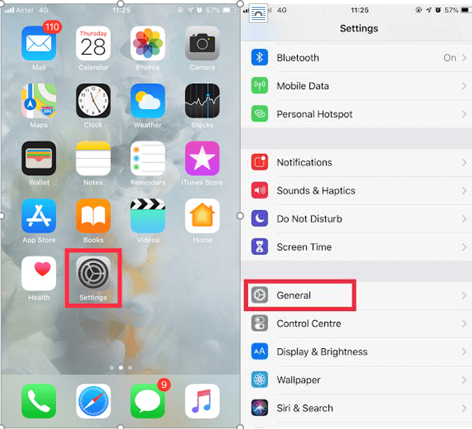 manually on ios