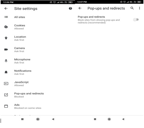 Block Ad popups on Chrome browser
