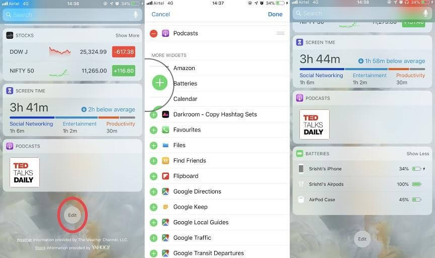 Check AirPods’ Battery Life On iPhone