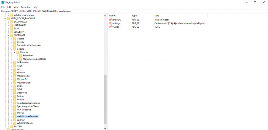 Clean in Registry Editor