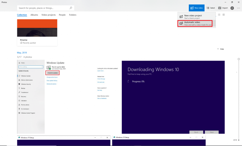 Create An Automatic Video Using Microsoft Photos
