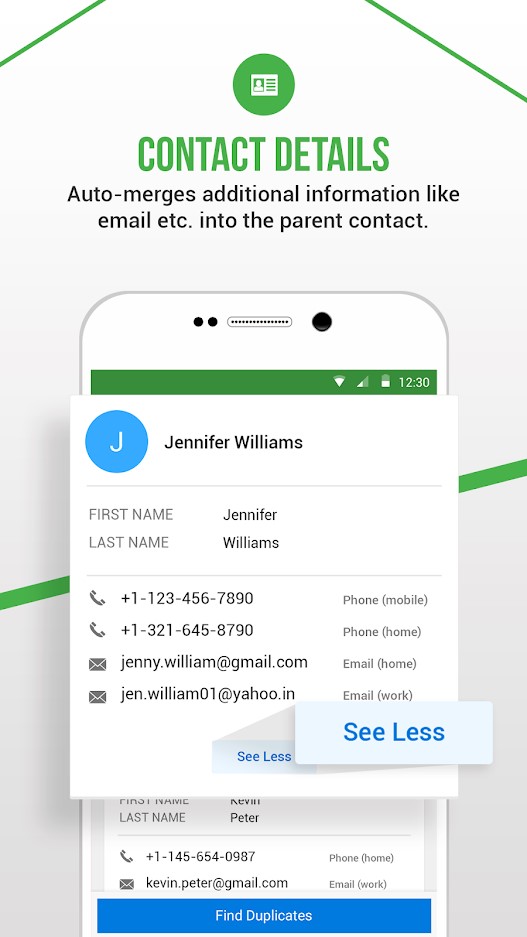 Duplicate Contacts Fixer contact detail