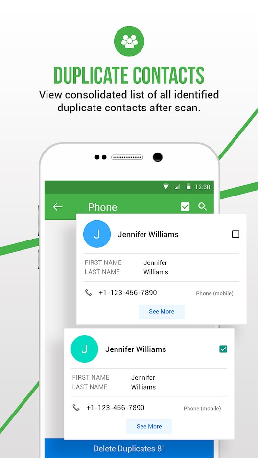 Duplicate Contacts fix