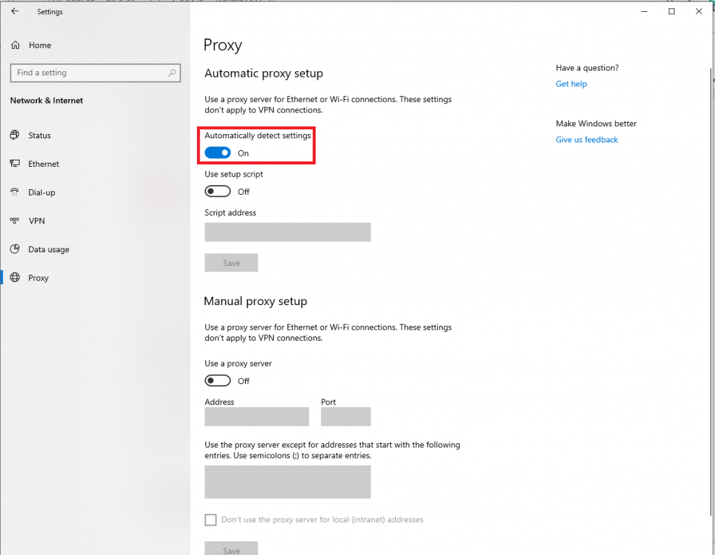 Evaluate Proxy Settings-2