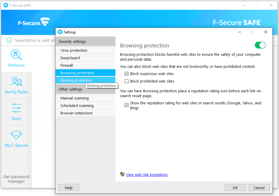 f secure safe browser