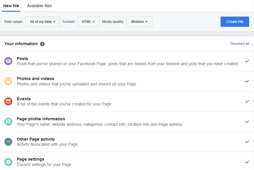 Facebook Page Data
