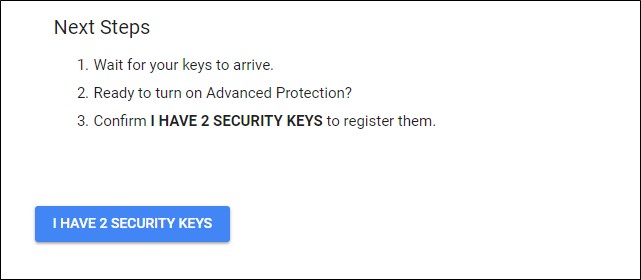 Google Advanced Protection steps