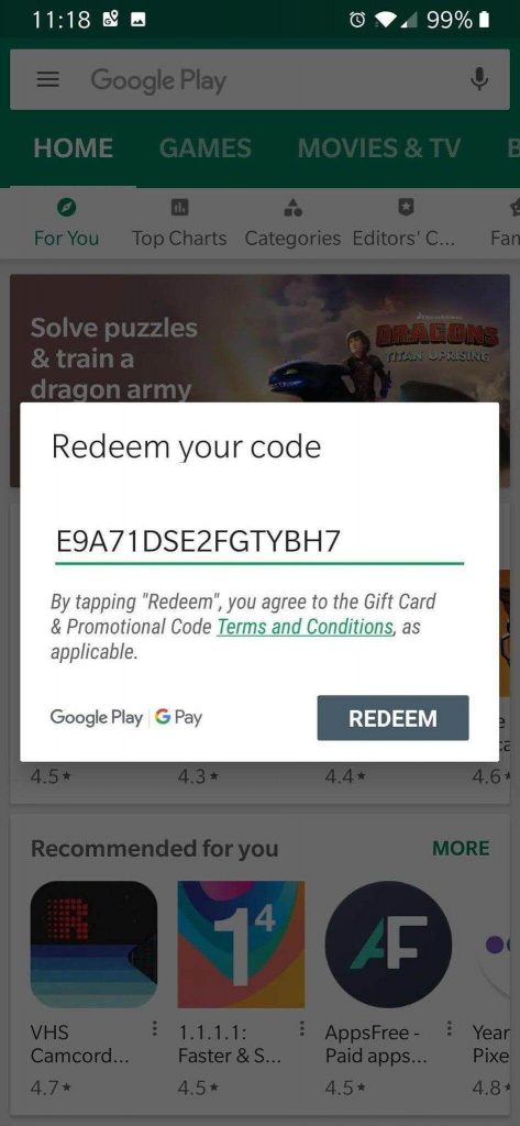 How to Redeem Gift Card via Android Phone