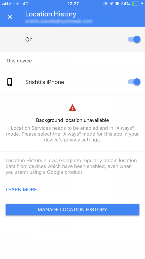 Location History