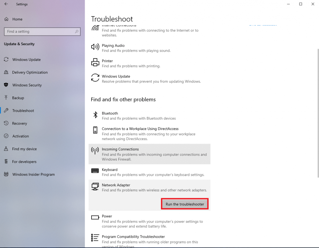 Network Adapter Troubleshooter-3