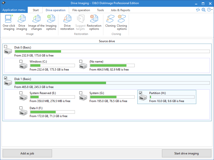 O&O DiskImage - Drive Imaging