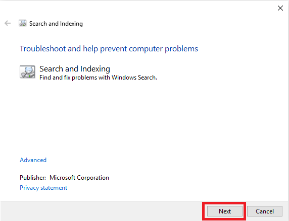Repair Search Using Inbuilt Troubleshooter -4