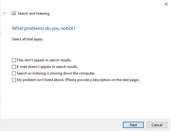Repair Search Using Inbuilt Troubleshooter -5