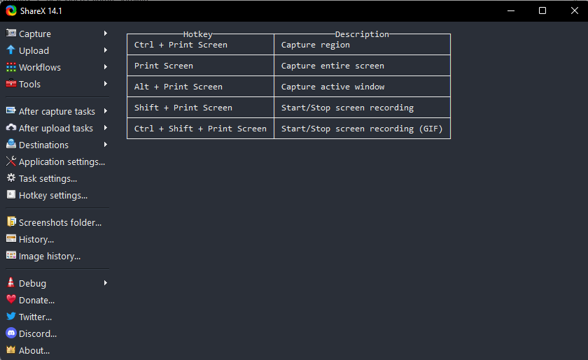 Sharex video capture tool