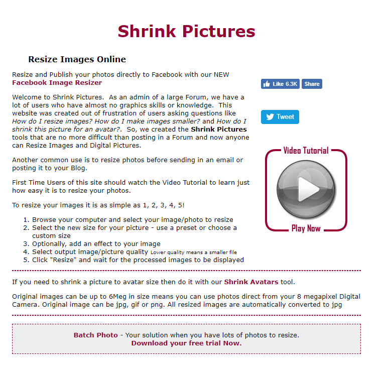 shrink image tool online