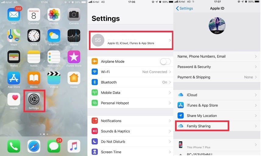 Steps To Set Up Family Sharing