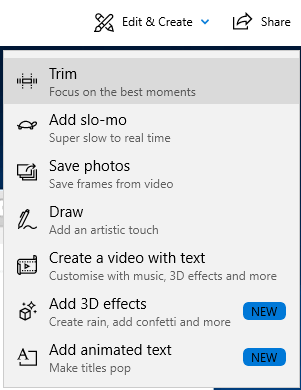 Trim A Video Using Microsoft Photos App