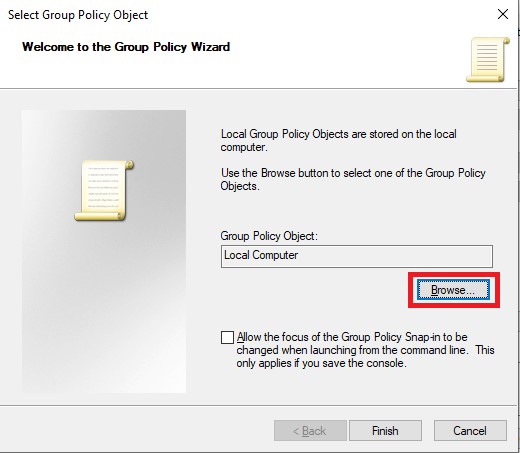 Windows 10 group policy wizard