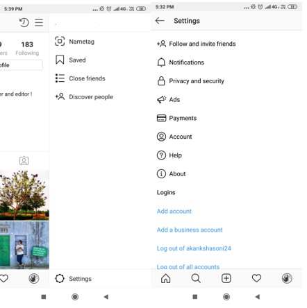 change instagram password