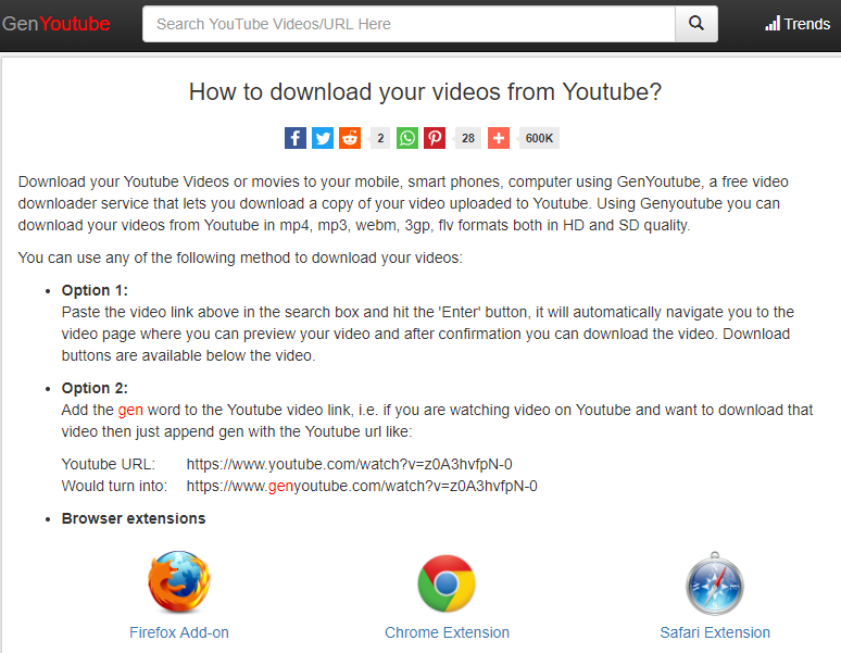 genvideo - YouTube to MP3 converter