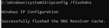 ipconfig -flushdns