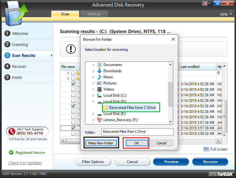 recovered files from c drive