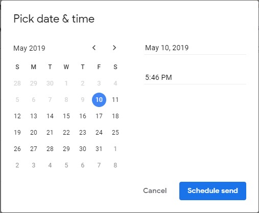 schedule email later