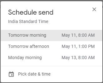 schedule email