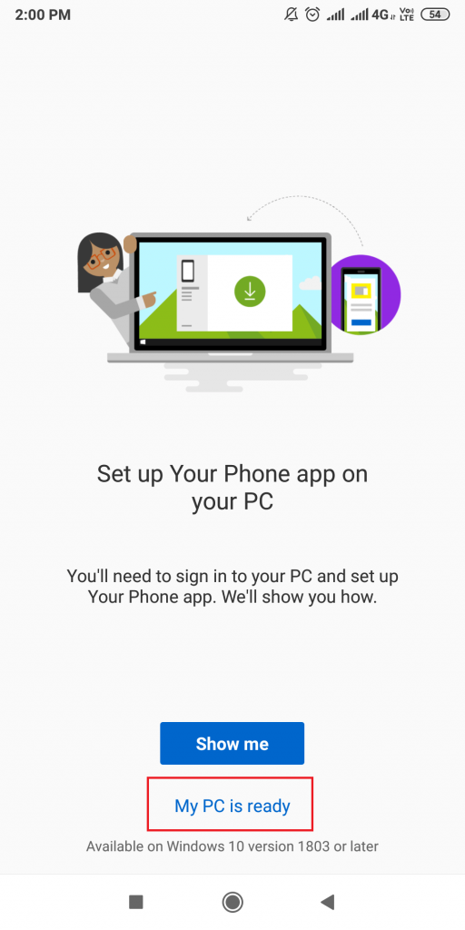 set up Your Phone App on your device on android steps-2