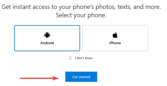 set up Your Phone App on your device step-2