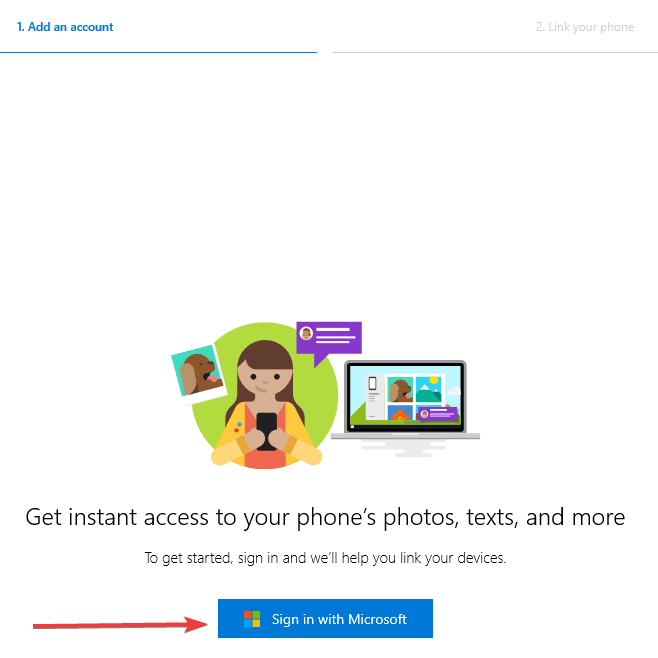 set up Your Phone App on your device step-3