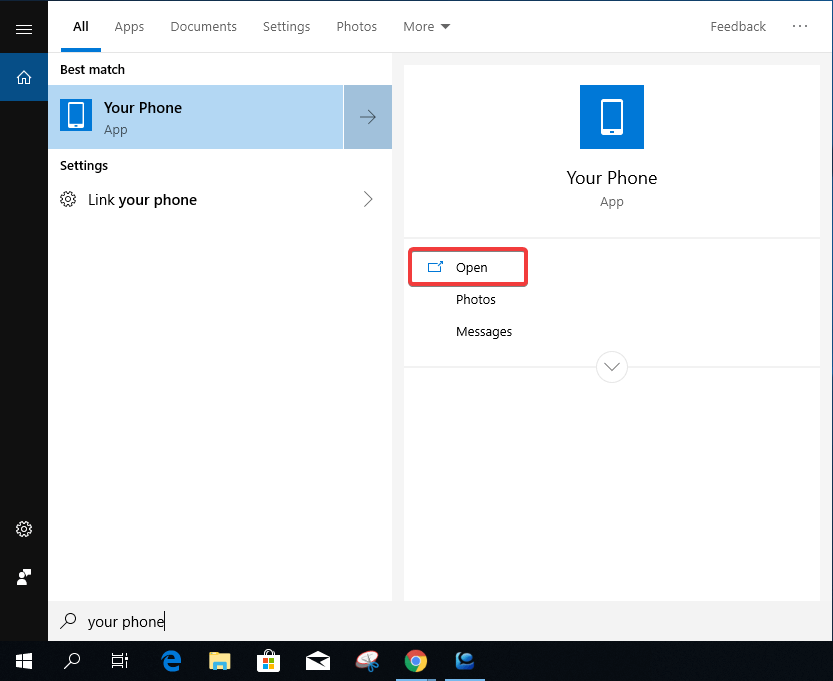 set up Your Phone App on your device