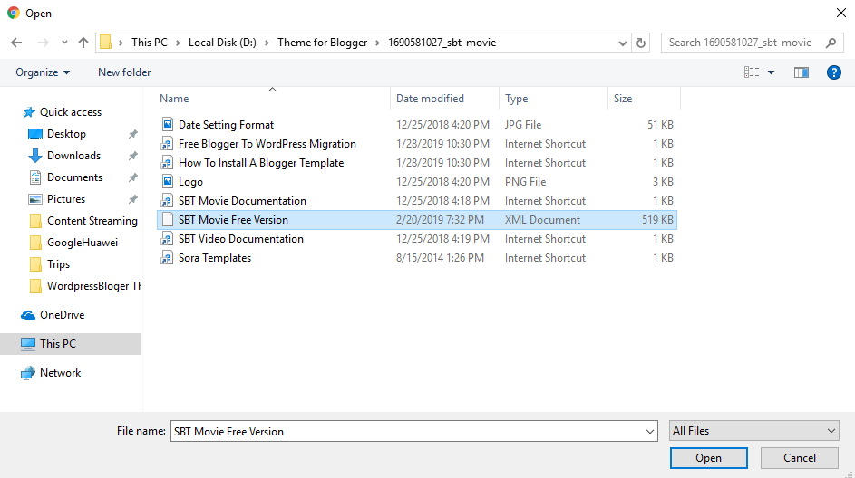 theme for blogger