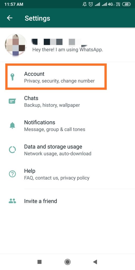 whatsapp account