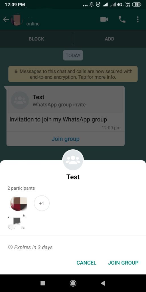 whatsapp test
