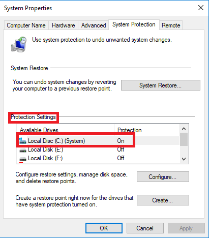 How To Enable System Restore On Windows 10