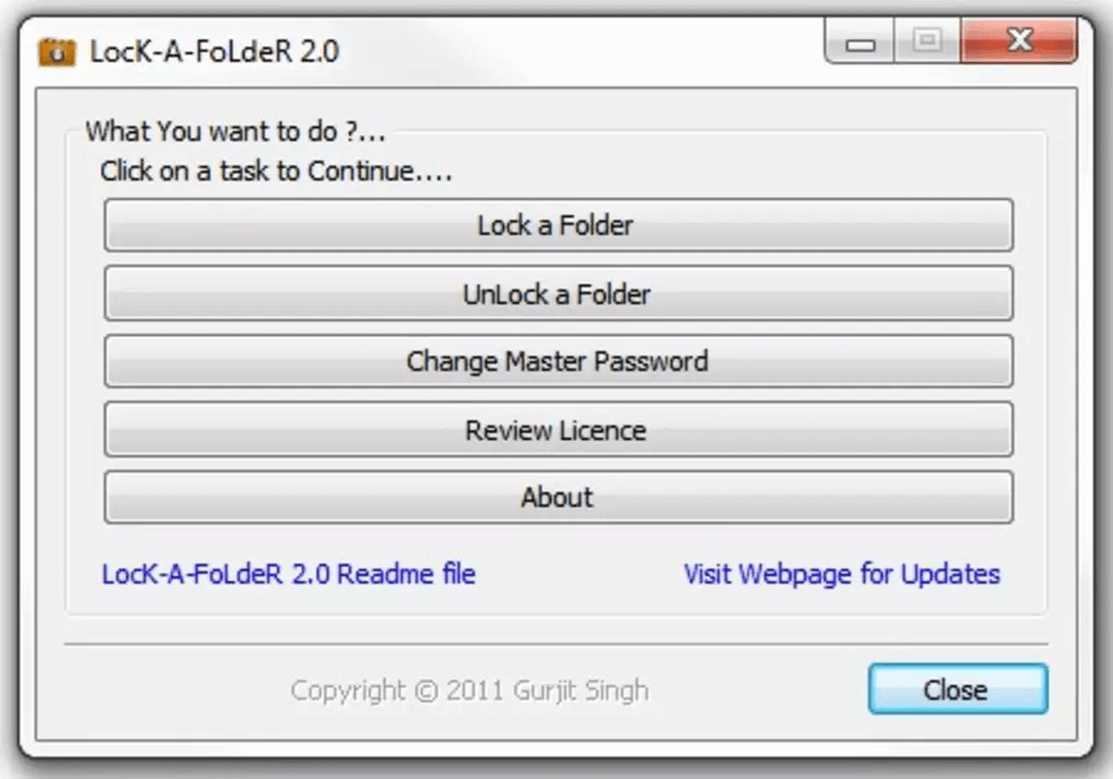 Lock-A-Folder on Windows 10 PC