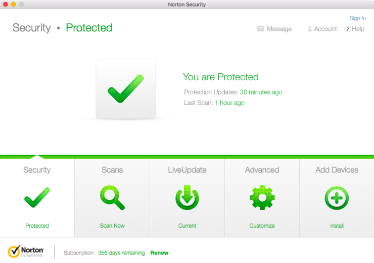 Norton security Mac