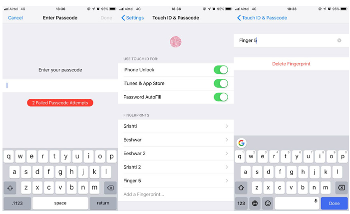 Reset Touch ID