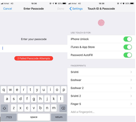 Revisit touch ID settings
