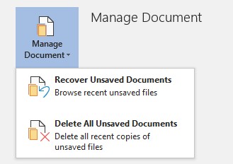 restore unsaved word document mac